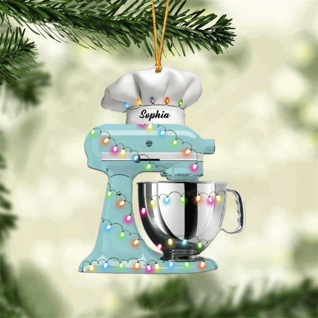 1pcs Christmas Pendant Creative Kitchen Mixer Decoration Christmas Tree Hanging Ornaments Funny Cartoon Family Home Decoration