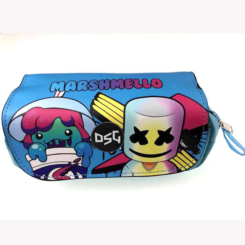 New Year's Day Demon Blade Cartoon Pencil Case - Student Stationery Box with Button Closure