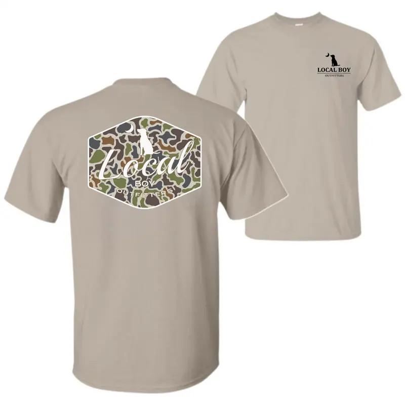 Local Boy Outfitters TShirt – Camo Badge Graphic, Unisex Classic Cotton Menswear Unisex T-Shirt XXXXL