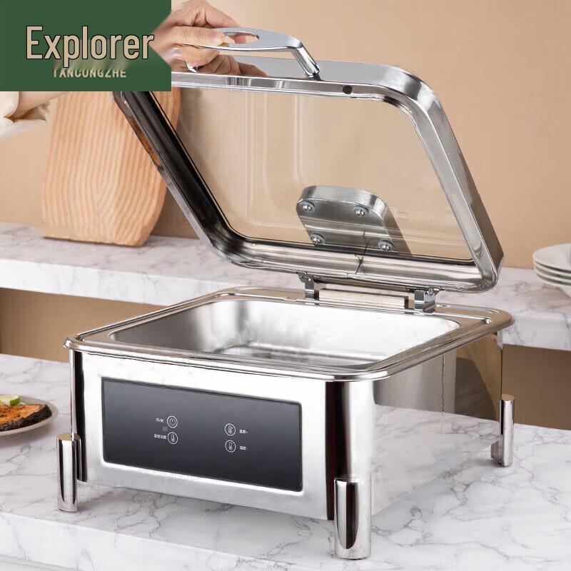 Электрический подогреватель еды для фуршета из нержавеющей стали