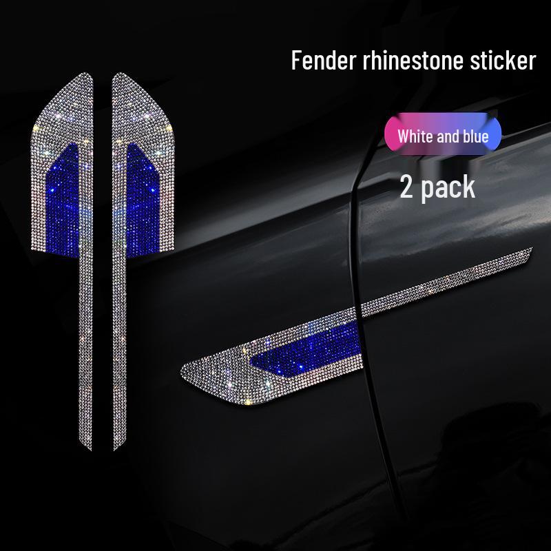 Carbon Fiber Fender Diamond Decal: Anti-Collision Body Decoration