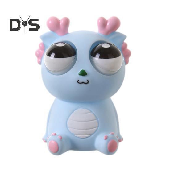 

Игрушка-дракон с выскакивающими глазами, снимающая беспокойство и стресс, сидящая, мультяшная, сжимающая сенсорная игрушка для детей, подростков и взрослых, мягкий мяч для снятия стресса, игрушка-животное синий