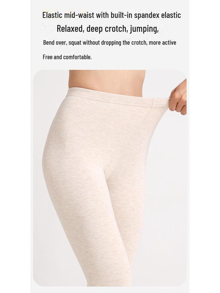 Women's Thermal Cashmere Underwear Set: Meiyabi Silk-Infused Velvet, Round Neck, Class A, Close-Fitting Autumn Top & Trousers.