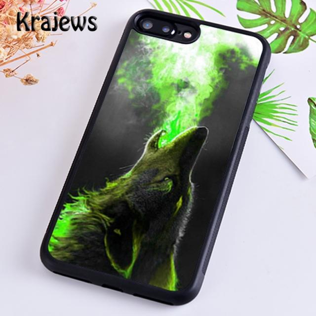 Krajews Snow Wolf Howlf Animal Phone Case Cover For iPhone 17 Air 16 15 14 Plus 12 13 Pro Max Coque Fundas