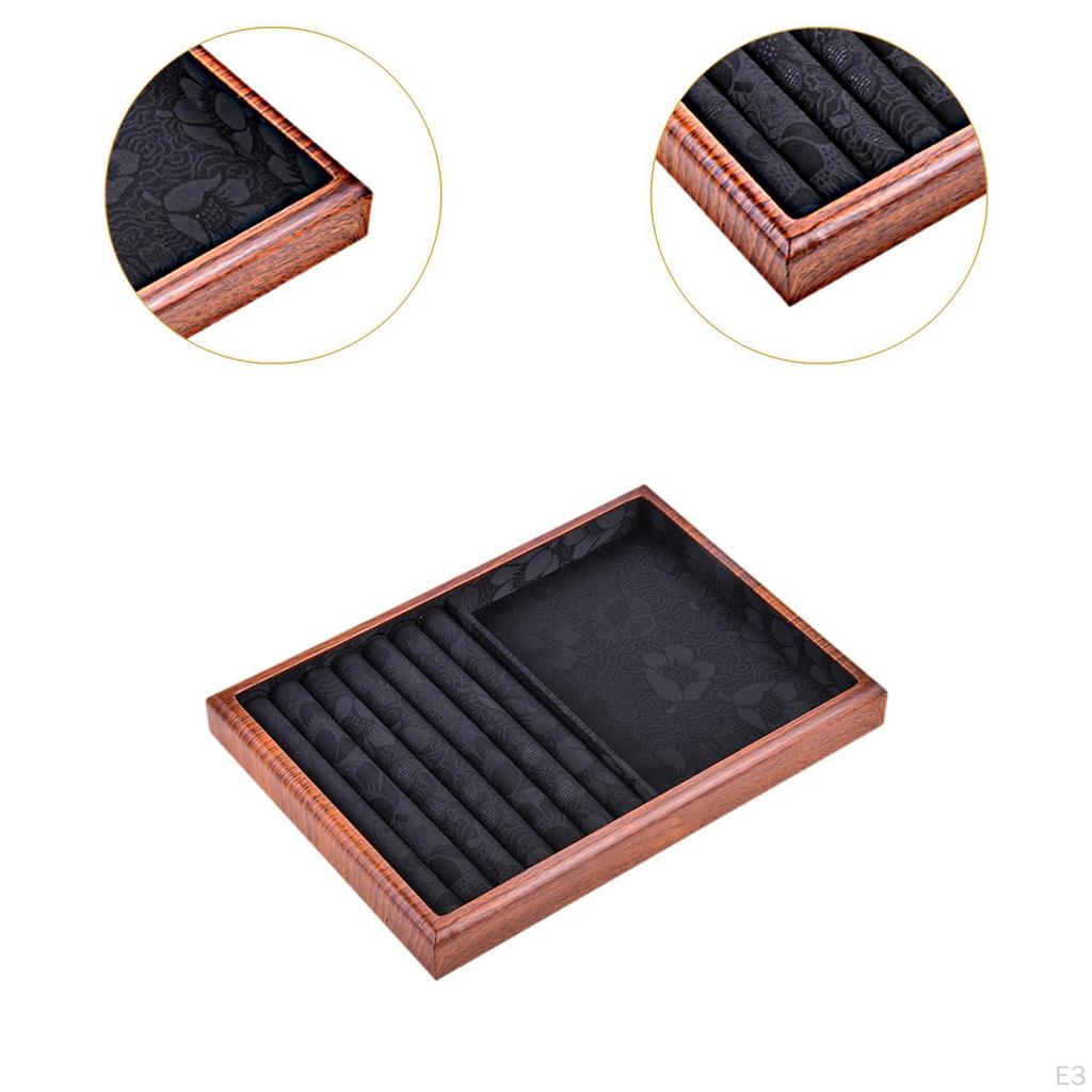 Jewelry Display Container In Wood for Women, Storage Tray Dresser Showcase