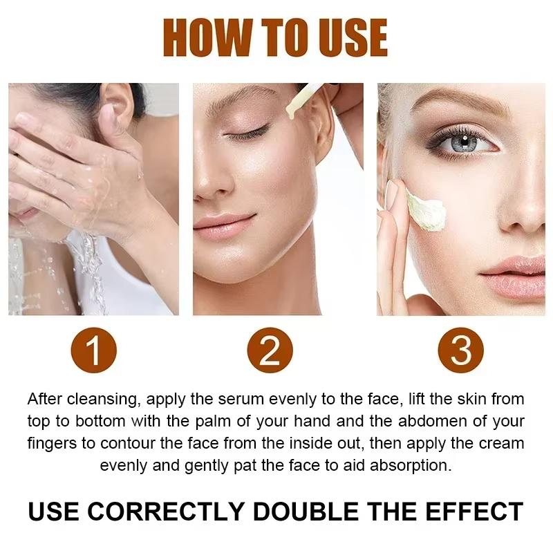 Retinol Face Cream Set Wrinkle Remover Anti-Aging Firming Lifting Fade Fine Line Serum Moisturizing Brightening Korean Skin Care