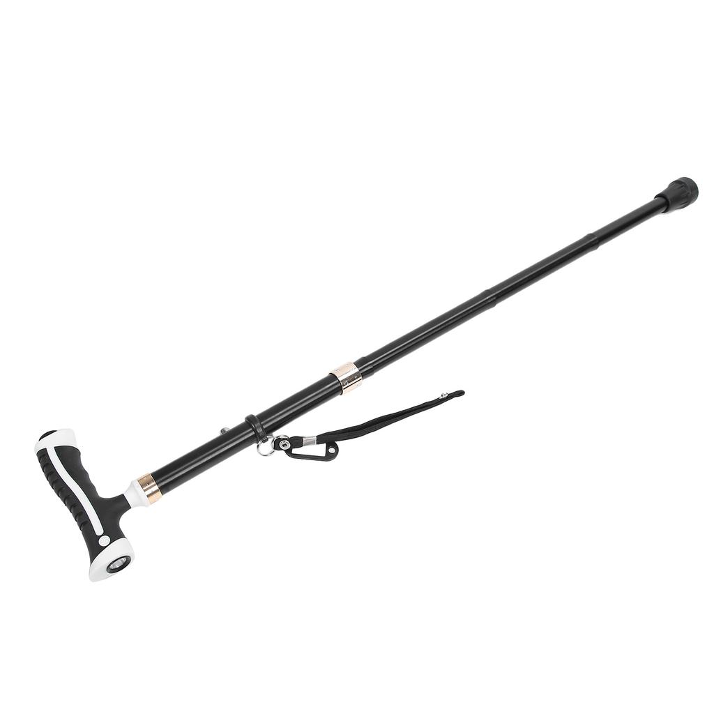 מקל הליכה מתקפל לקשישים מתכוונן מקל הליכה פלדת אל-חלד מקל מתקפל