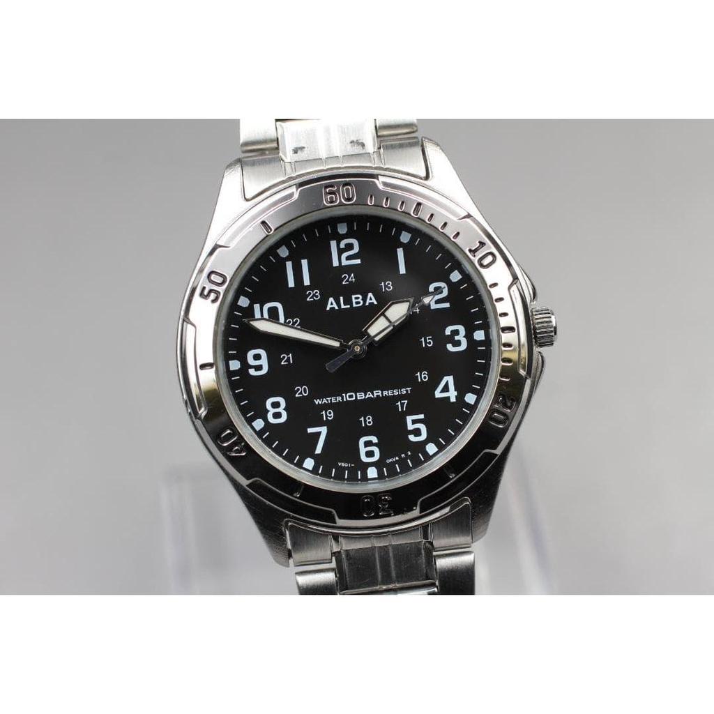 Used SEIKO ALBA V501-0DA0 Men's Quartz Watch Working Item