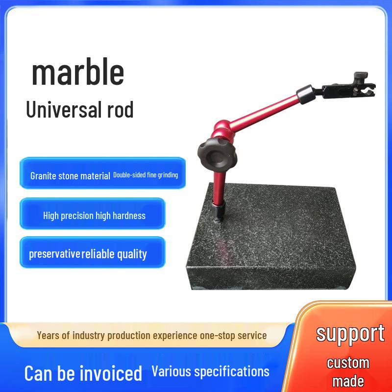 Dual-Sided Precision Marble Stand for Dial Indicator & Micrometer Calibration 150x100mm