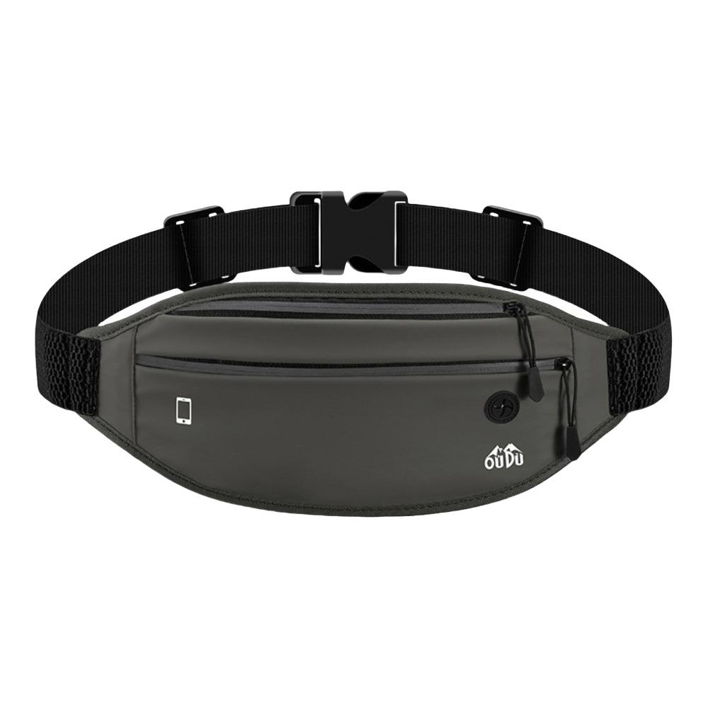 

Large Capacity Hiking Running Bag Waterproof Camping Belt Bag Solid Color Men Waist Pack Men Women серый