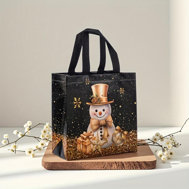 Christmas Handbag with Handle Christmas Tree Snowman Gift Bag Christmas Decorations for Home Christmas Candy Bag