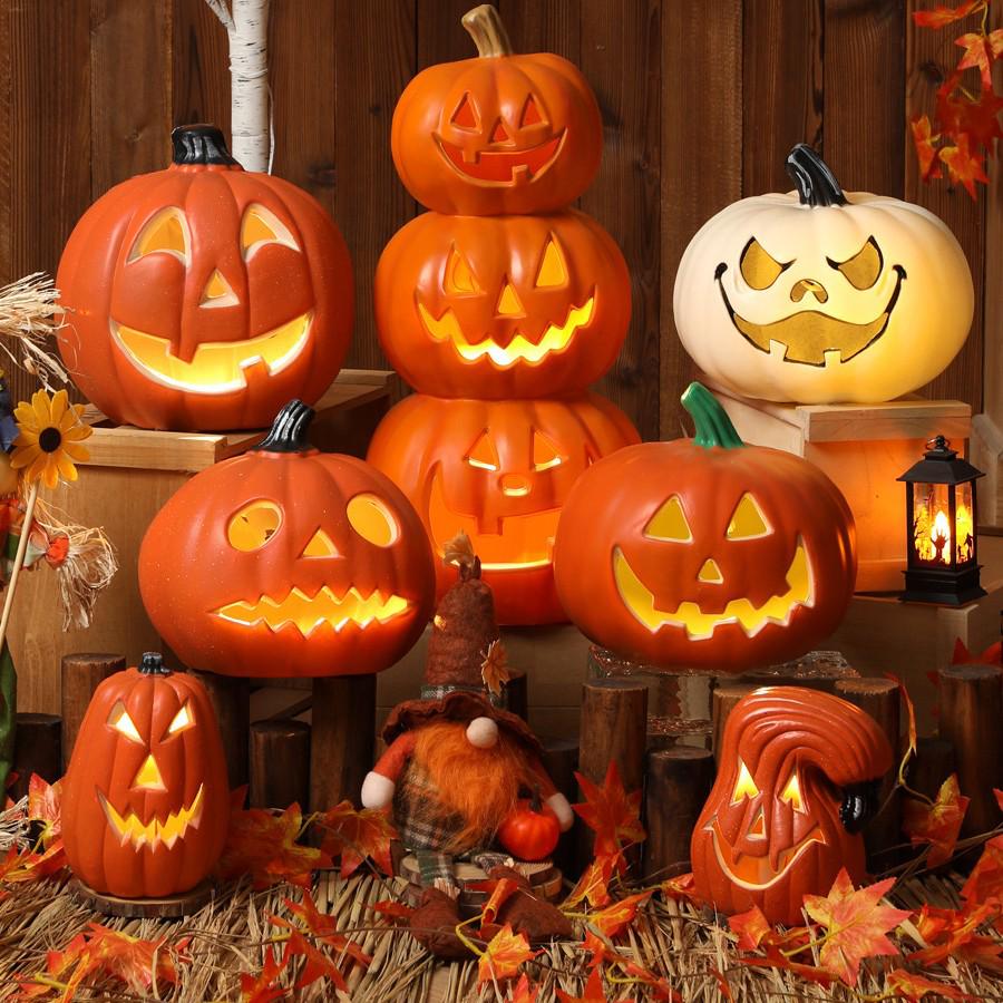 Luminous Large Halloween Pumpkin Lantern: Outdoor Decoration & Shopping Mall Display Props