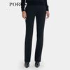 PORTS Women's Elegant Black Straight-Leg Trousers