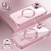 Luxusní pokovovací silikonový TPU průhledný kryt pro iPhone 16 15 14 13 12 11 Pro Max Plus Magsafe Magnetic Lens Film Protect Cover