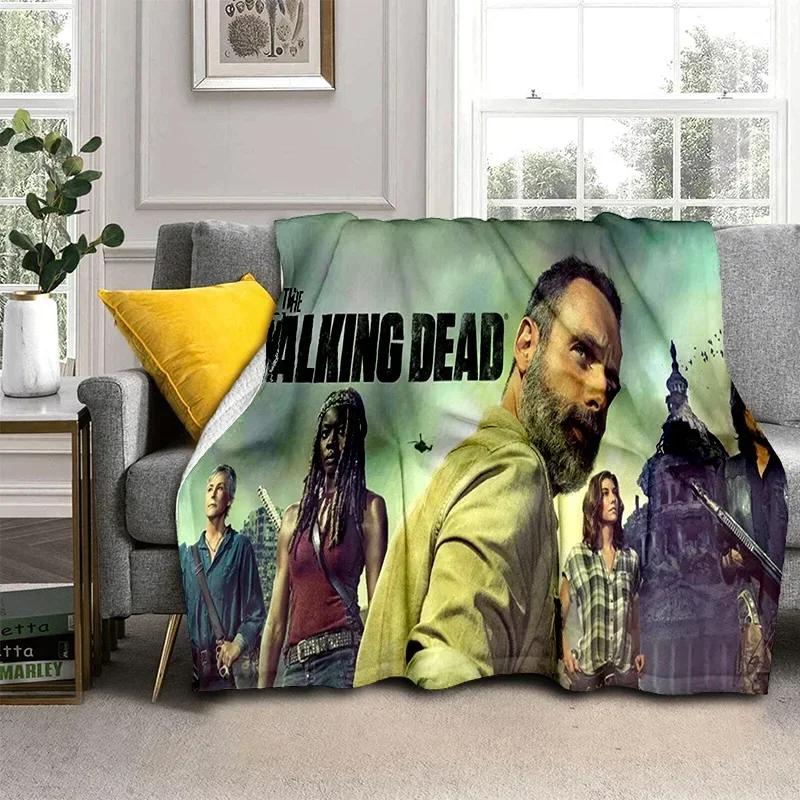 3D Horror TV The Walking Dead TWD Blanket,Soft Throw Blanket for Home Bedroom Bed Sofa Picnic Travel Office Cover Blanket Kids