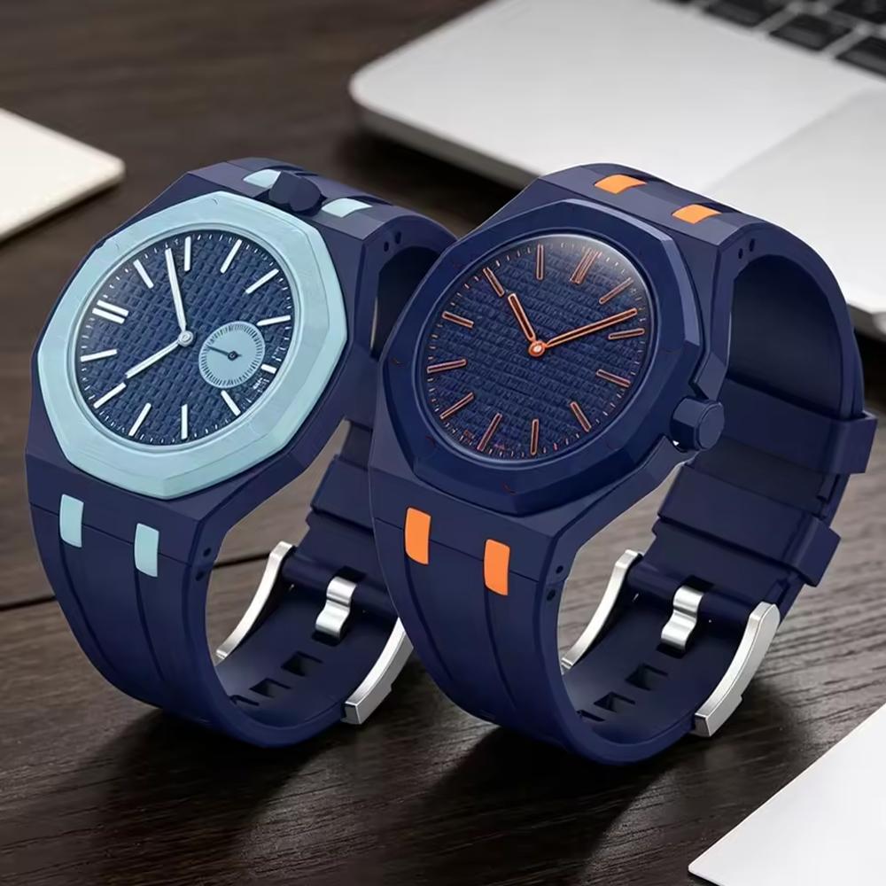 Colorful Silicone Watch Band for AP Royal Oak Swatch Soft Replacement Strap for Royal Pop Vintage & Dopamine Dressing Style