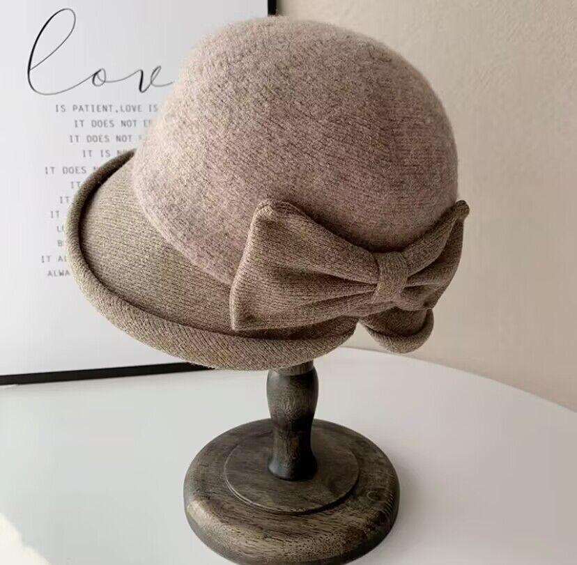 Women'S Fashion Knit Fabric Fisherman Hat, Lightweight Fall & Winter Warm Basin Cap, Hand Wash Only, Elegant Mother'S Hat