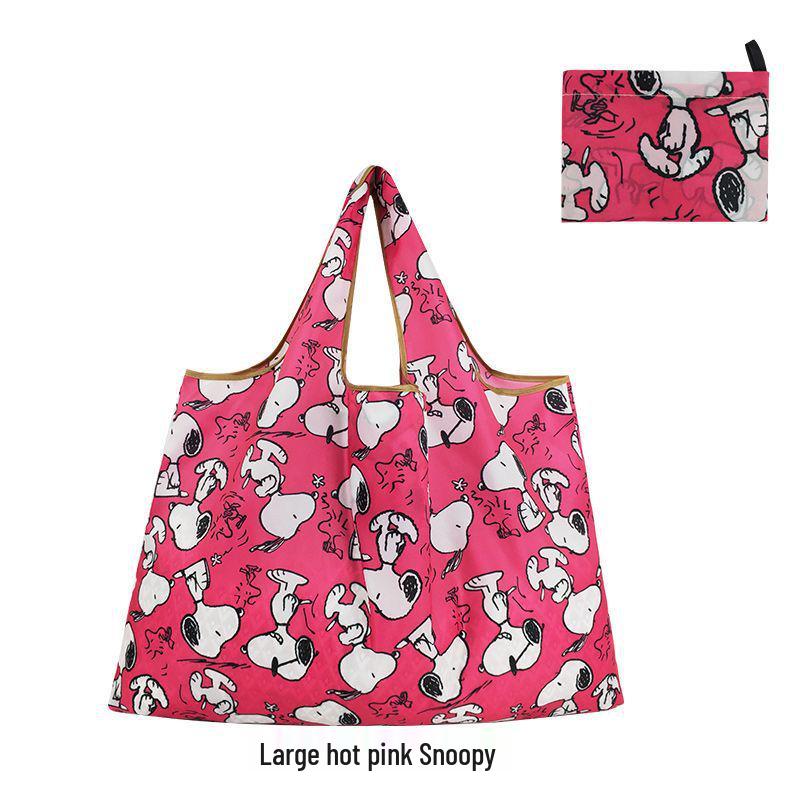 Snoopy Foldable Eco-friendly Large Waterproof Shopping Bag with Shoulder Strap
