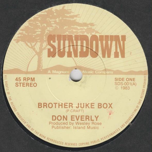 

7inch Record DON EVERLY - Brother Juke Box SDS001 Sundown 1985 US Rock Used