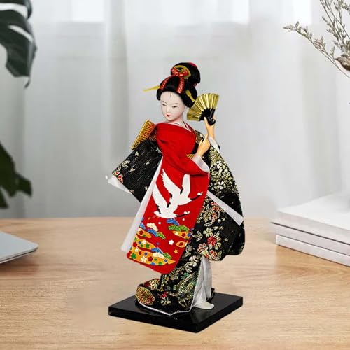 Yajuyi 25cm Japan Geisha Kimono Doll Figurine Japanese Souvenir Gift Foreigners Cabinet Store Bedroom Model Style Decoration Traditional Culture Dance