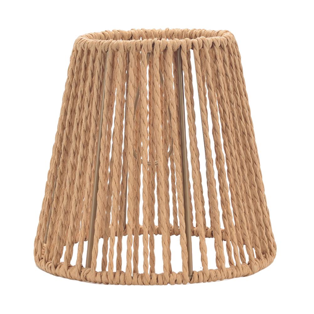 

Paper Rope Lamp Shade Handwoven Barrel Lamp Shade Creative Ceiling Light Fixture Shade Wall Sconces Light Cover for Hanging Lamp
