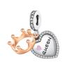 Copper Metal Princess Crown Charm Bead Component Cake Trojan Bead Component Pendant Bead Component Compatible With Authentic Original Necklace
