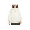 Nike Sportswear Club Fleece Logo Print Crewneck Loose Fit Long Sleeve Kids Tops Coconut FJ6161-113