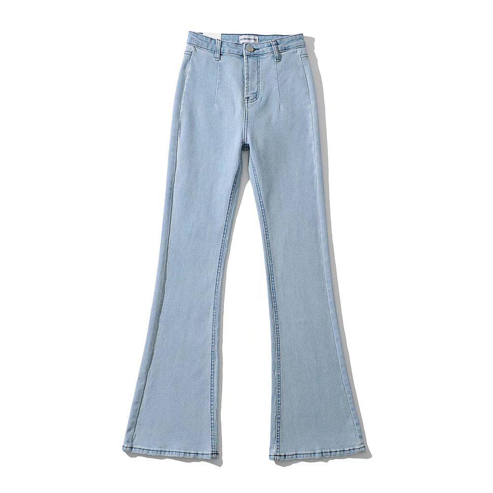 Spring Fashion Women's Washed Bell Bottom Jeans - Slim Fit, Loose Long Pants