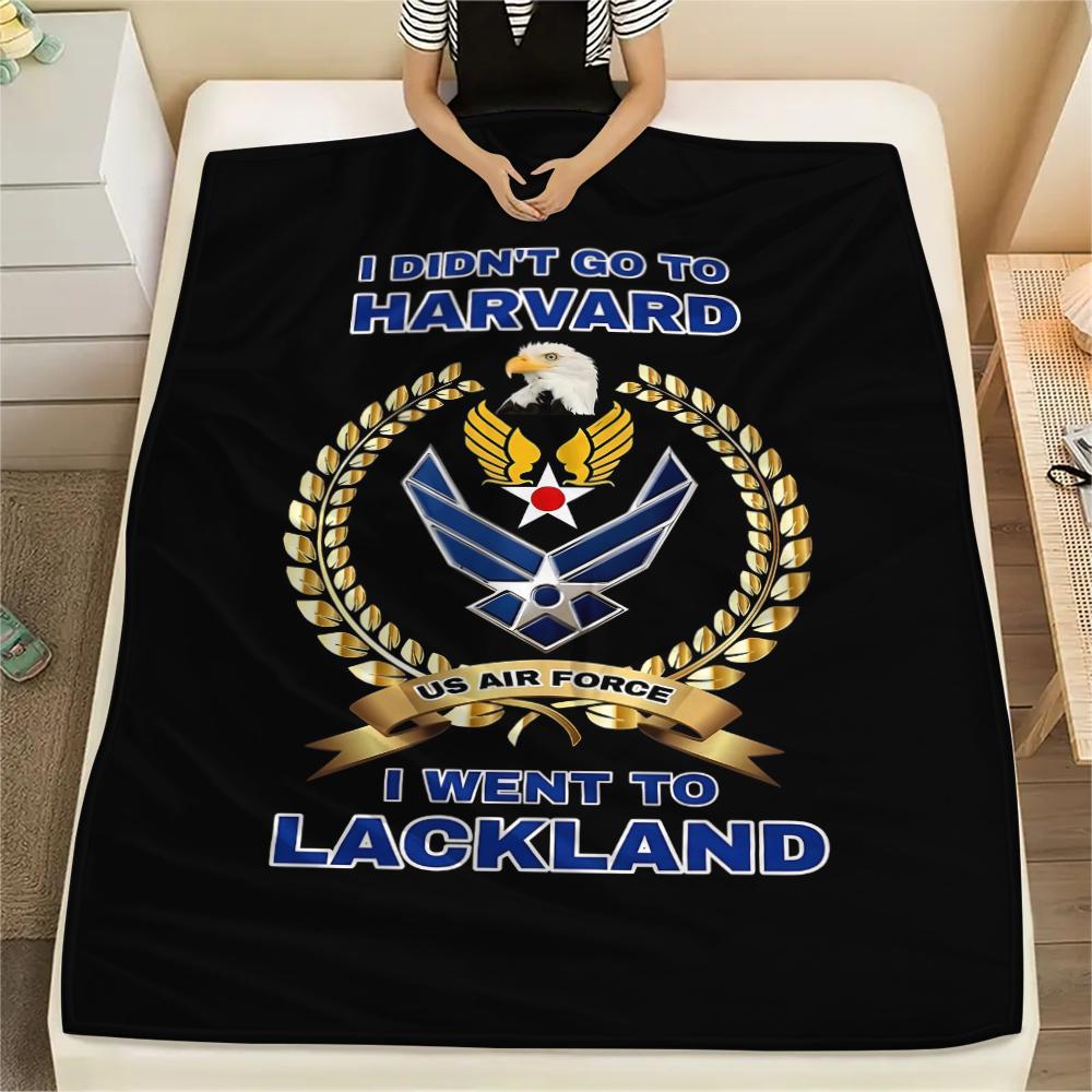 1PC US Air Force Recruiting Print Flannel Blanket, High quality All Seasons, Home Decor, Warmth and Comfort, Perfect for Christmas Gifts