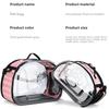 Portable Breathable Pet Shoulder Bag Transparent Foldable Pet Carrier Lightweight Large Capacity Cat Carrier Cat Handbag