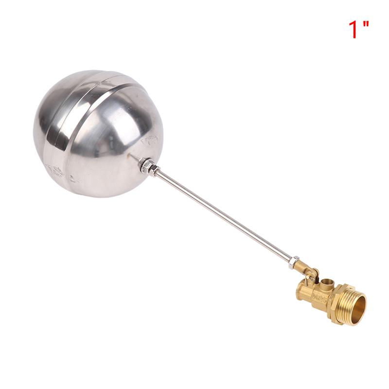 1/2" 3/4" 1" Brass Float Valve Cold And Hot Water Tank Floating Ball Valve Toilet Valve SS201 Stem Flow Control Cistern