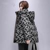 New Winter Warm Fashion Printed Hooded Loose Down Cotton Jacket