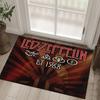 Led Zeppelin Tasarımlı Kristal Kadife Halı Rahat Non?Yatak Odası Oturma Odası Girişi İçin Kaymaz Desenli Halı