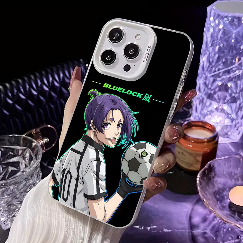 

Blue Lock Reo Mikage White Translucent Mobile Phone Case for iPhone 17 16 15 14 13 12 11 X XR XS Air Pro Max Plus Colorful Cover iPhone 12 Pro Max
