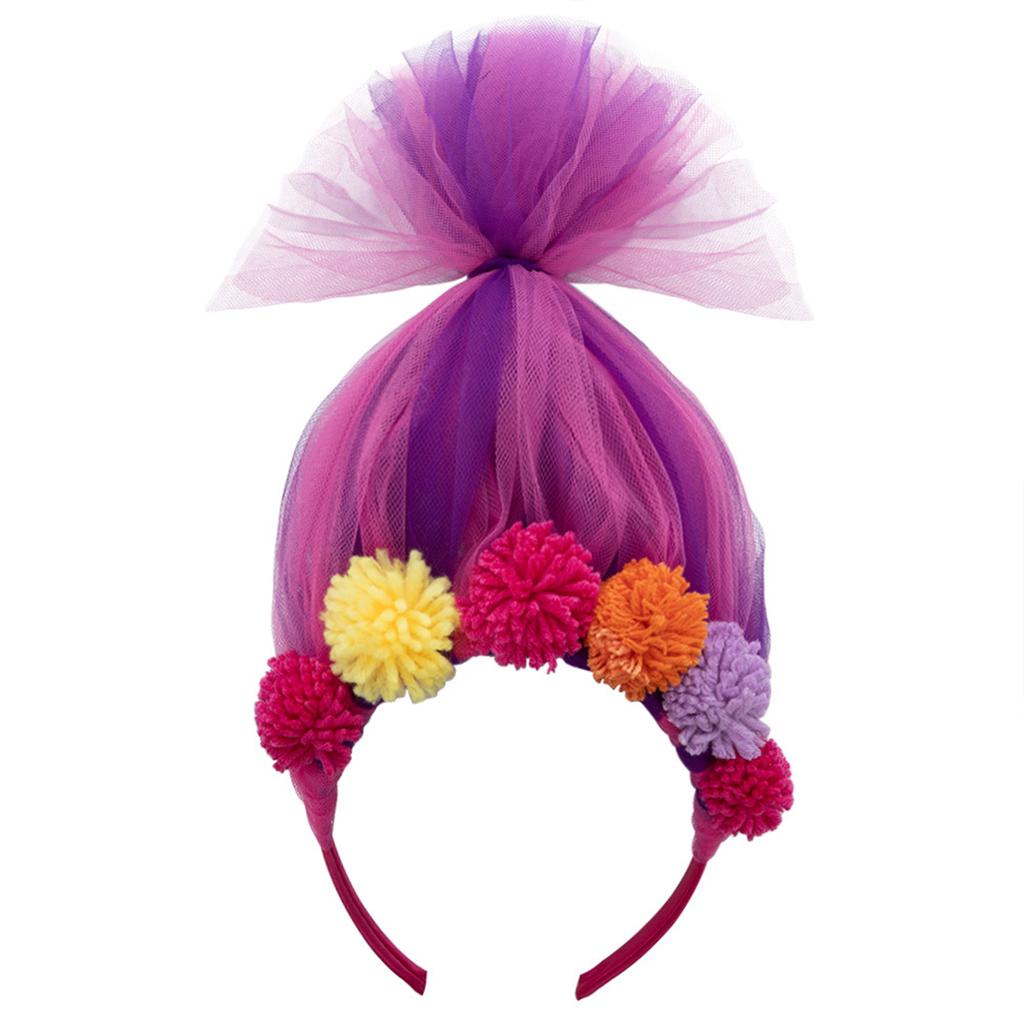 Trolls Poppy Headbands Cosplay Doll Headwear Hairbands Headwear Makeup Washing Face Hairbands Birthday Party