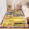 15 Misure Tappeto Stampa Clan Pokémon Eevee per Soggiorno Camera da Letto Stanza dei Bambini Decorazione Casa Tappeto Area Divano Guardaroba Tappetino