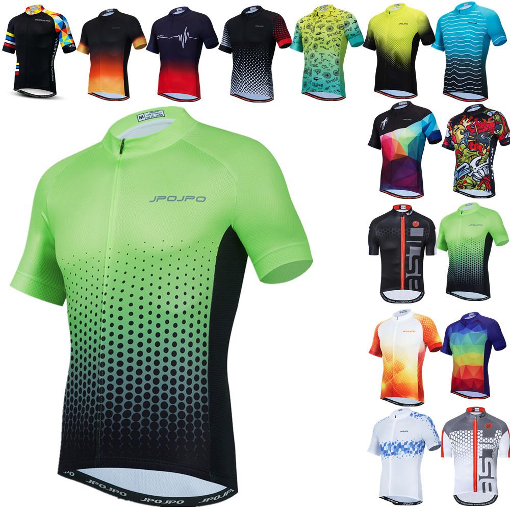Cycling Jersey Men Bike Top MTB Bicycle Shirt Mountain Road Riding Clothing Short Sleeve Summer Cyclist Biking Clothes Green