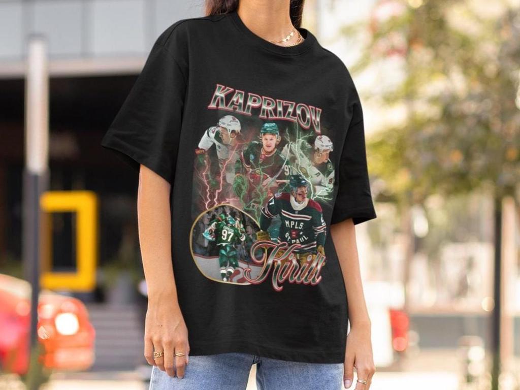 Kirill Kaprizov Shirt Vintage NHL 90s Minnesota Wild NHL Hockey Design Retro Bootleg Gift Classic Graphic Tee Unisex T-Shirt Limited Edition