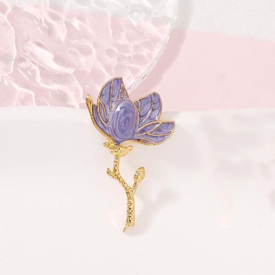 Magnolia Brooch Vintage Pin High-End Jewelry Retro Decoration Accessory