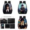 Wednesday The Adams Family Backpack Large Capacity Schoolbag Travel Bag For Kids