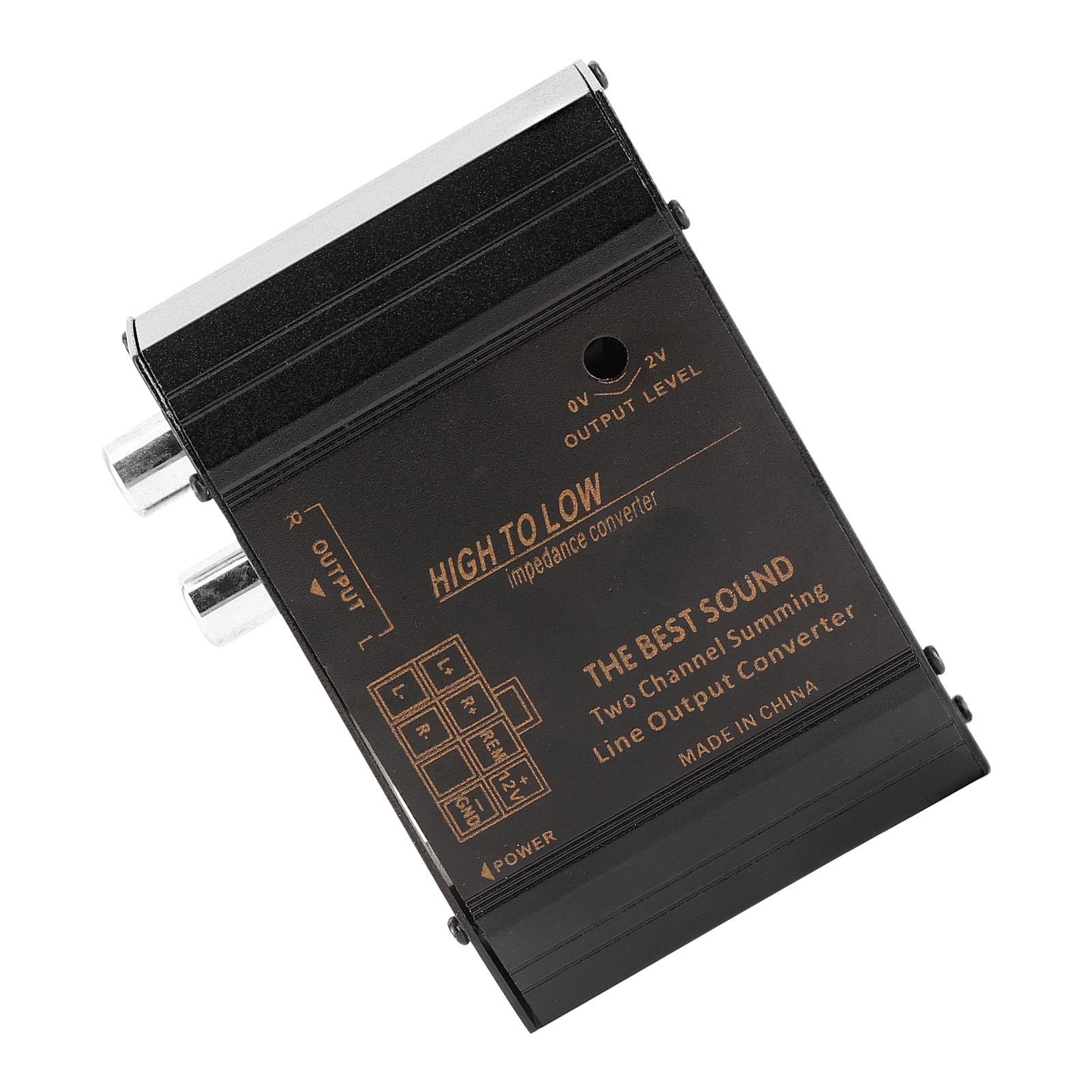 

12 В автомобильный аудиодинамик преобразователь высокого уровня в низкий адаптер разъем RCA порт антиинтерференционный