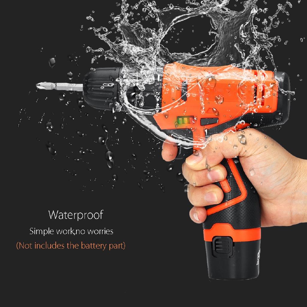12V Li-Ion Cordless Electric Hammer Drill Driver Hand 1 Speed LED Light Charger Plastic