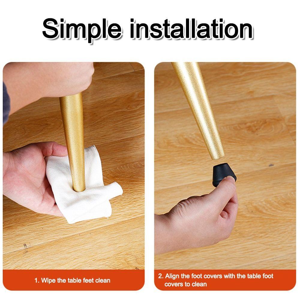 Silicone Chair Leg Protectors Anti Slip Chair Leg Pads Caps Covers  for Hardwood Floors
