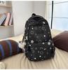 Schoolbag Large Capacity Printed Star School Bag Junior High School Female Grade 3 to 6 Double Backpack Breathable Wide Shoulder Strap Backpack Female