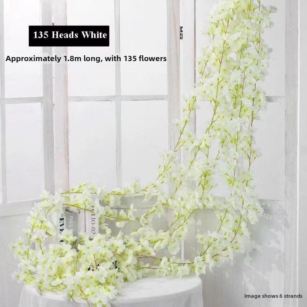 Multicolors Artificial Cherry Blossoms Vines  Wedding Party Garden Home Decor