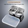 Portable Titanium 2-Compartment Lunch Box with Cutlery