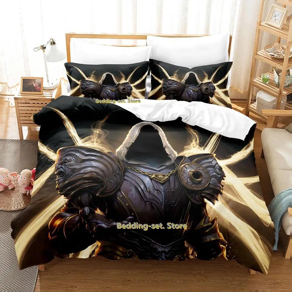 Nytt Diablo IV Sängklädesset Enkelt Twin Full Queen King Size Sängset Vuxen Barn Sovrum Påslakanset Anime parure de lit Säng