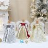 Weihnachtsbaum Dekoration Zubehör Plüsch Flügel Engelbäume Spitze Stilvolles Feiertagsaccessoire Festliche Ornament Dekorationen