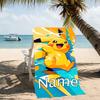 Customizable personalized beach towels Pokémon Pikachu themed designs.Suitable for the beach, yoga, sports;ideal as beach accessories