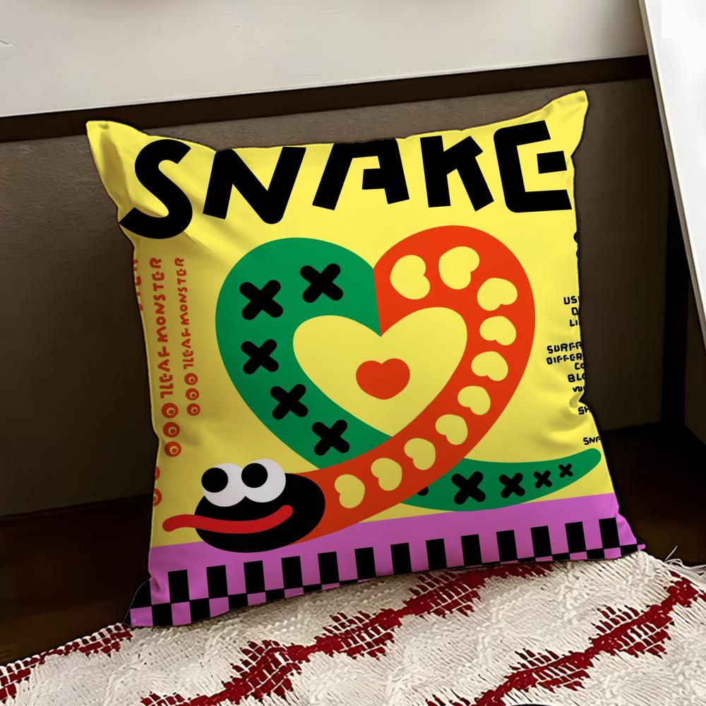 Chinese Zodiac Print Cushion Cover Reversible Soft Durable Pillow Cover Home  Car MultiScene Use for Daily Comfort